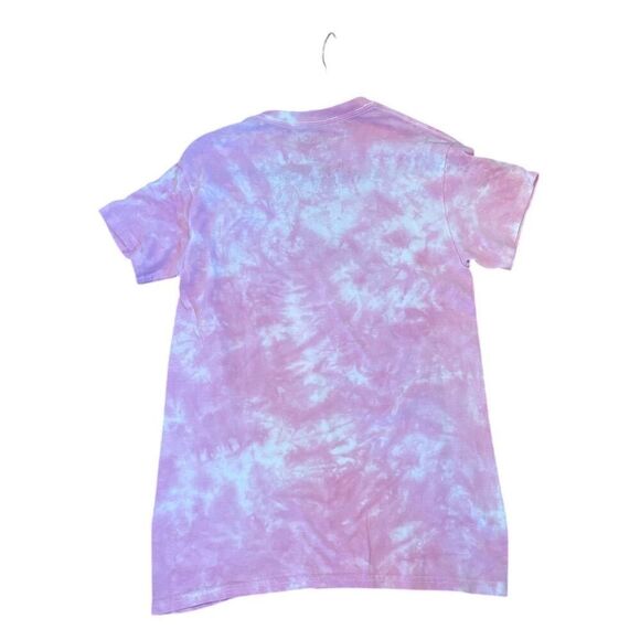 Nirvana Pink Tie Dye Smiley Face Graphic T-Shirt Unisex Size S - Picture 3 of 7